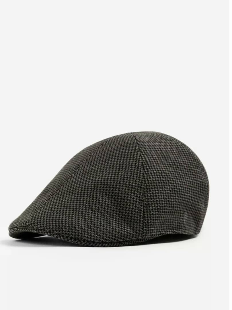 Zara - Houndstooth Textured Beret