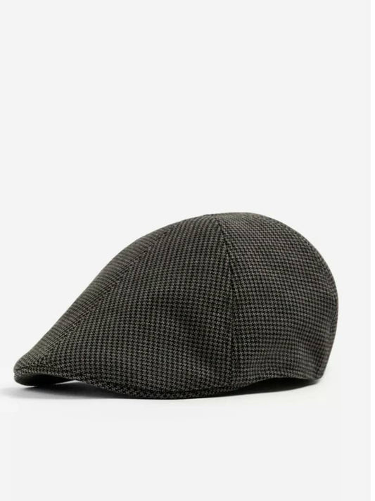 Zara - Houndstooth Textured Beret