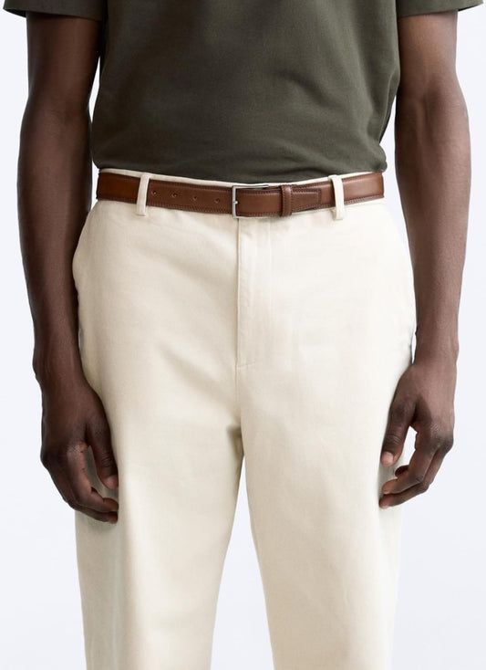 Zara Leather Belt in Brown