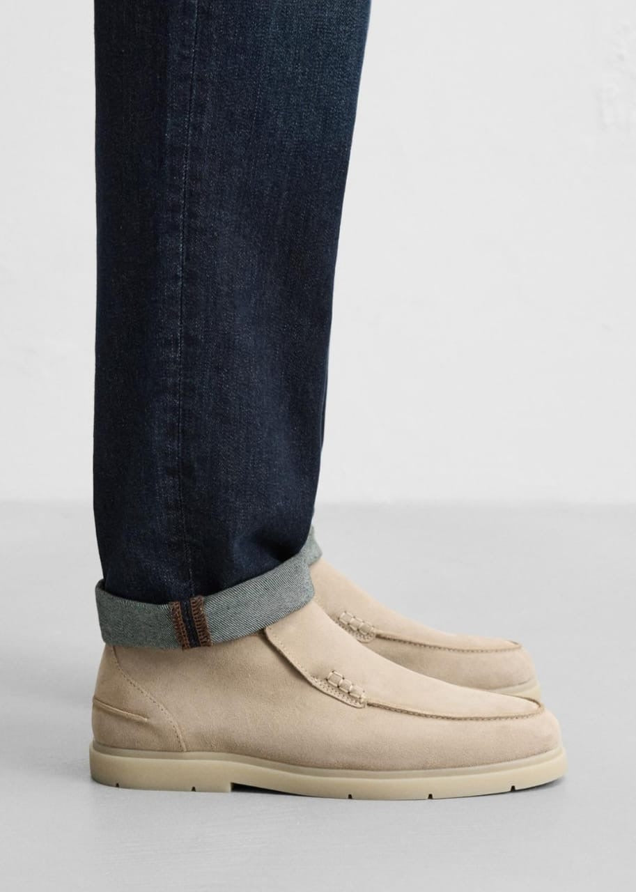 Zara Casual Leather Ankle Boots