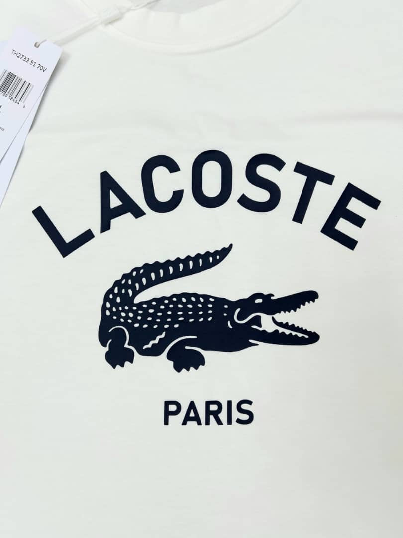 Lacoste Regular Fit Cotton Shirt in Off White