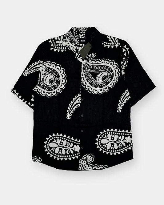 Only & Sons Textured Shirt in Paisley Pattern