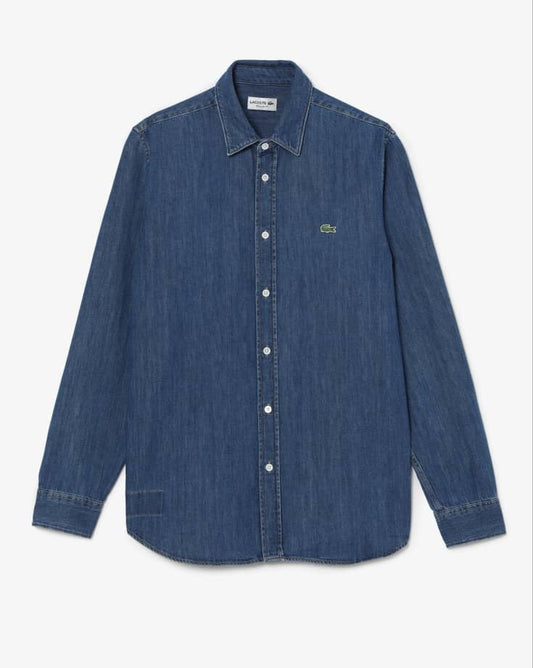 Lacoste Denim Shirt in Blue