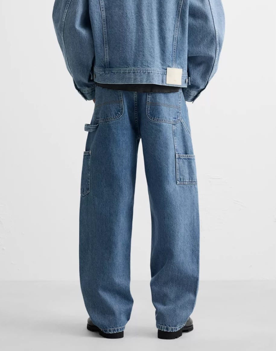 Zara Straight Fit Blue Carpenter Denim