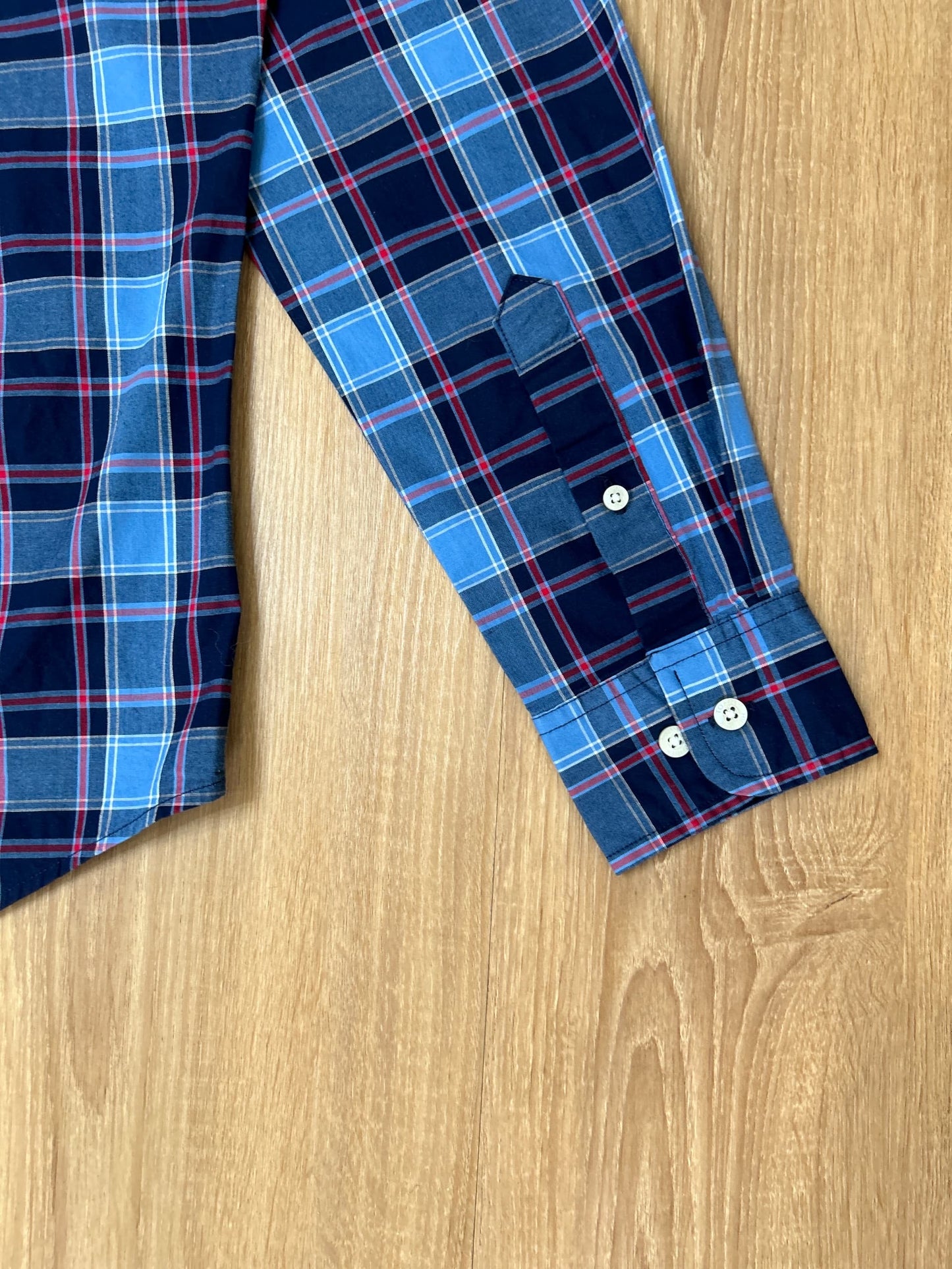 Tommy Hilfiger Regular Fit Cotton Shirt in Blue Plaid