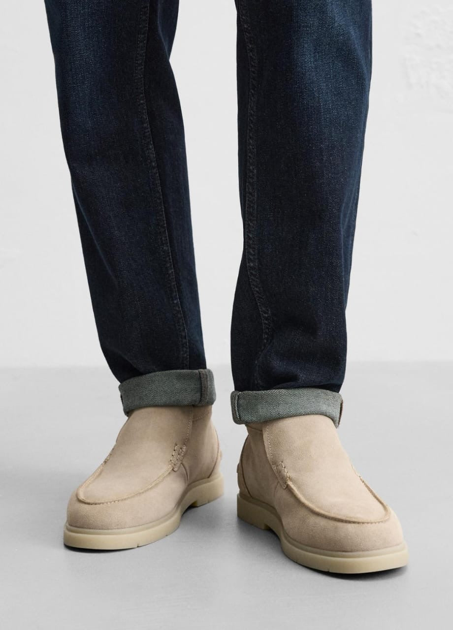 Zara Casual Leather Ankle Boots