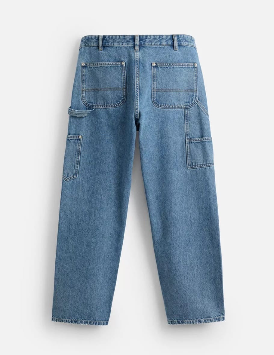 Zara Straight Fit Blue Carpenter Denim