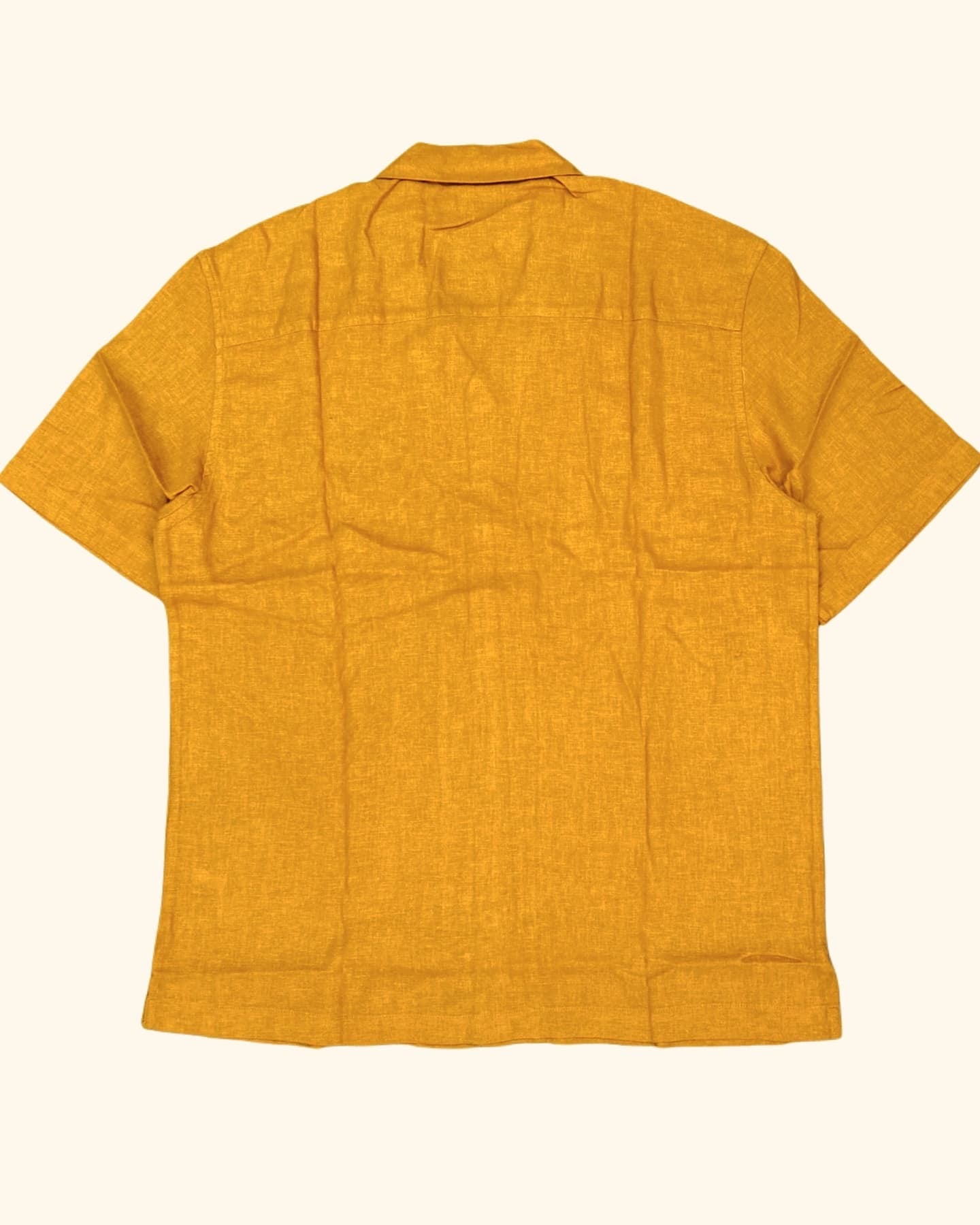 Topman Textured Cotton Shirt in Orange