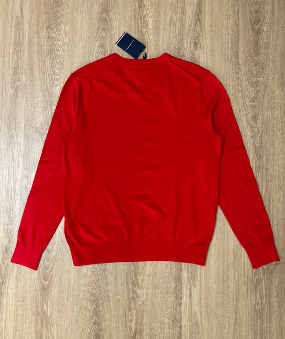 Tommy Hilfiger V neck Sweater in Red