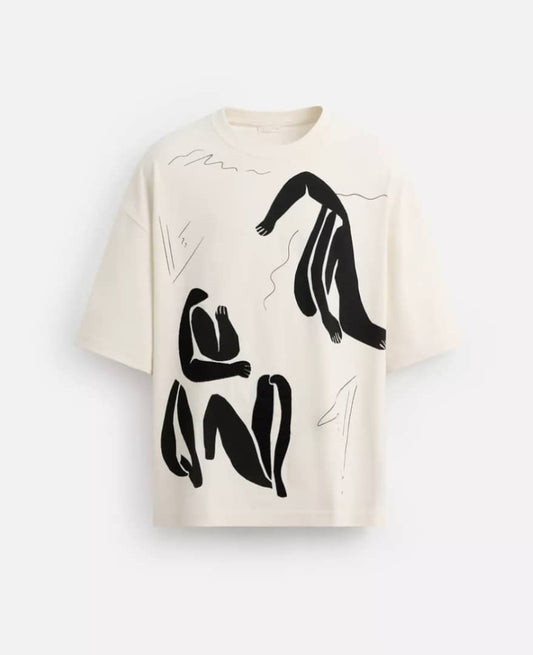 Zara T Shirt in Cream