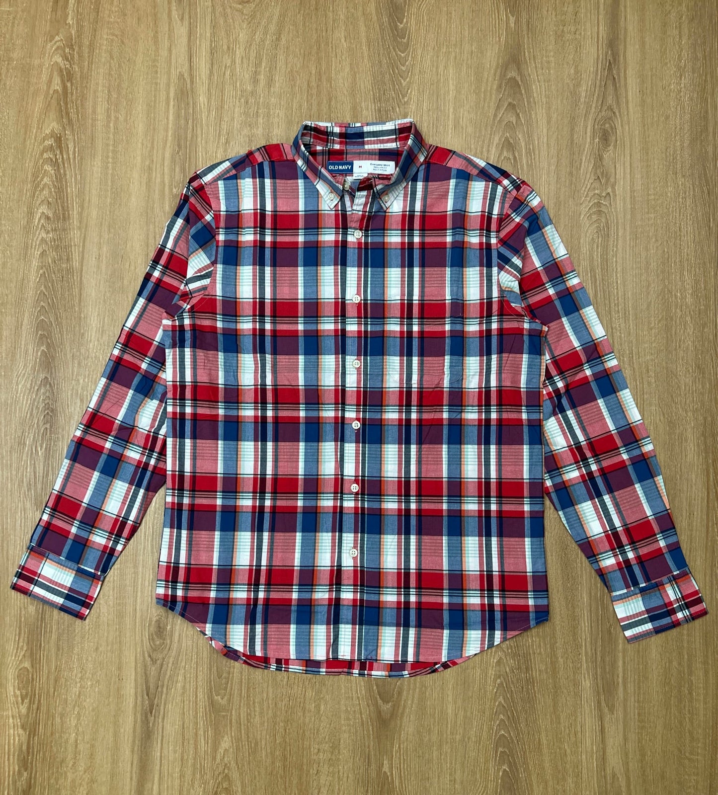 Old Navy Red and Blue Plaid Shirt
