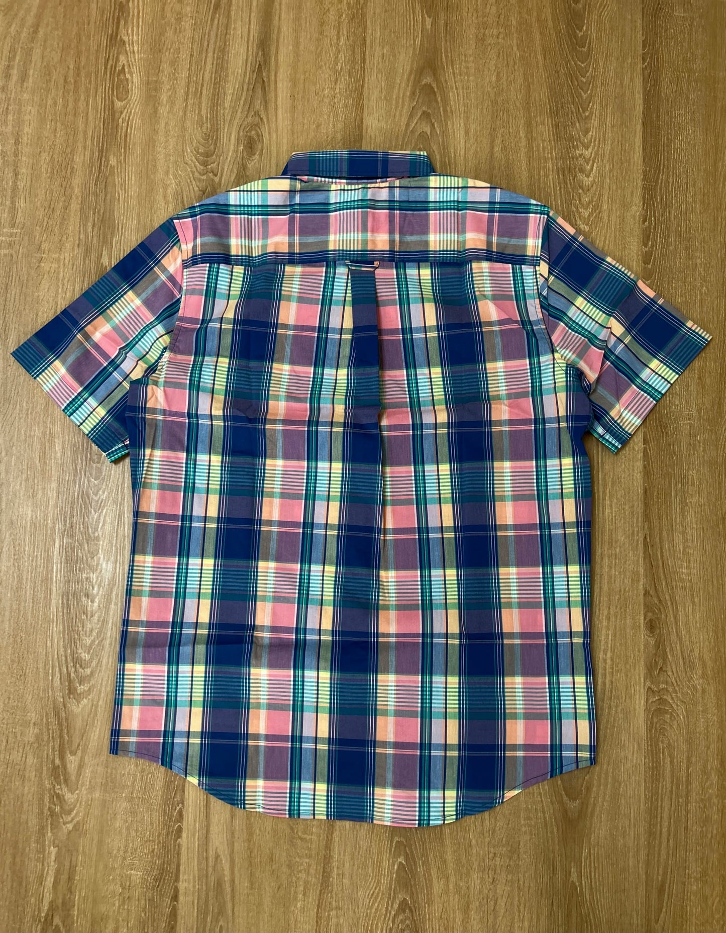 Chaps Short Sleeve Plaid Shirt in Multi color