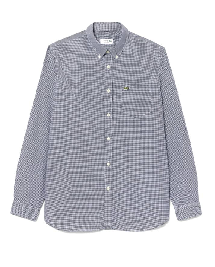 Lacoste Navy Gingham Check Shirt