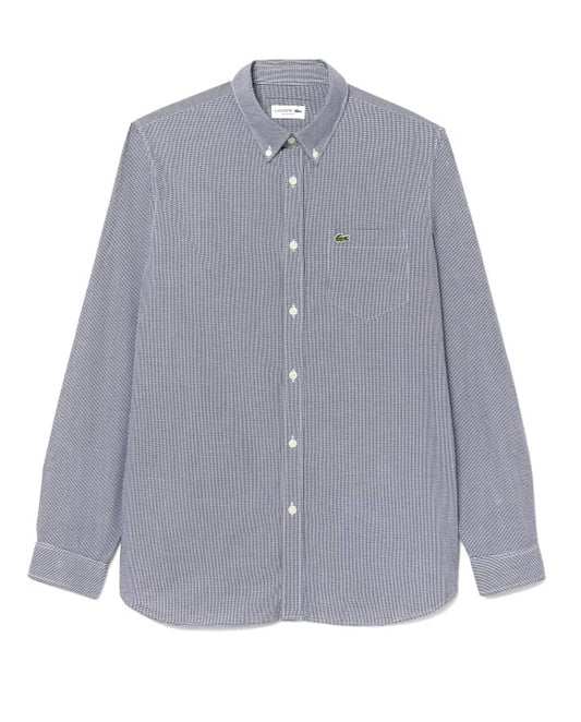 Lacoste Navy Gingham Check Shirt