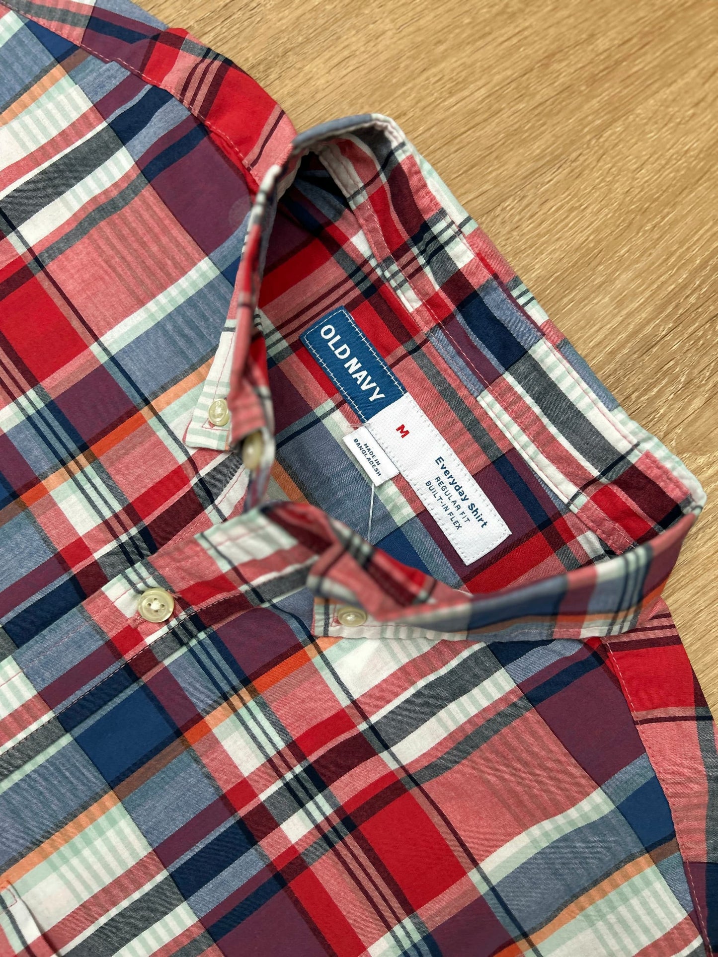 Old Navy Red and Blue Plaid Shirt