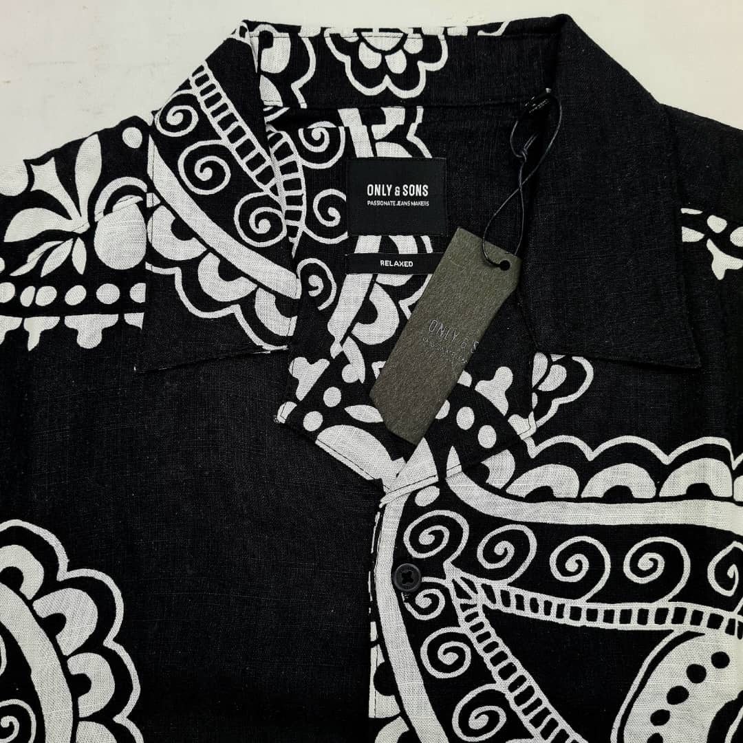 Only & Sons Textured Shirt in Paisley Pattern