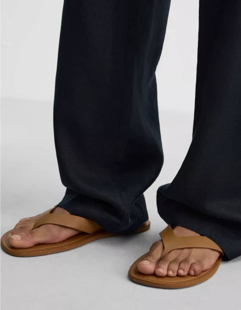 Zara Leather Sandals in Brown