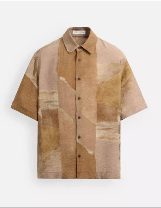 Zara Shirt in Brown Pattern