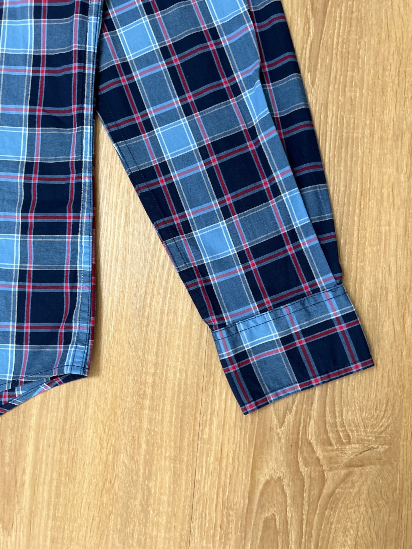 Tommy Hilfiger Regular Fit Cotton Shirt in Blue Plaid