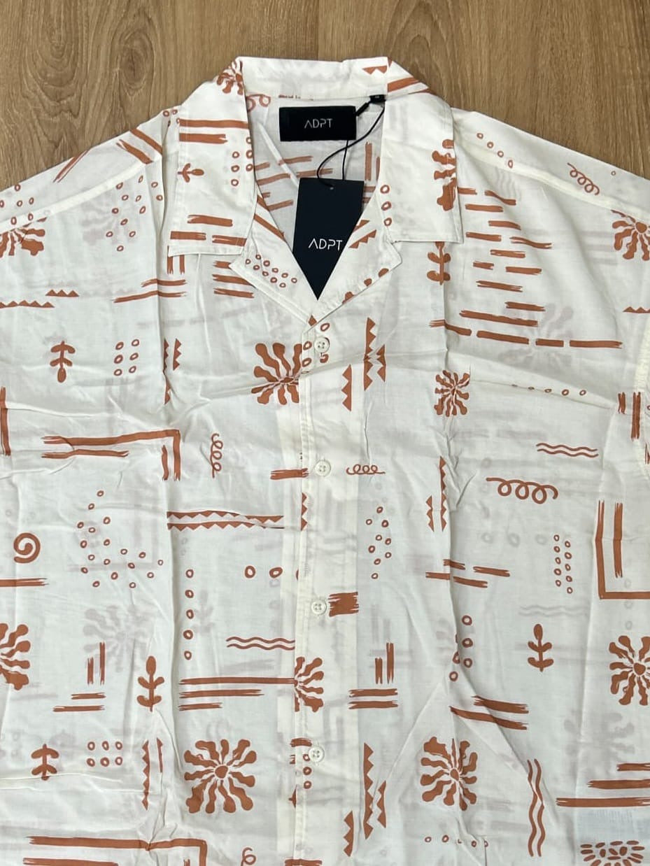 AD PT Regular Fit Off White Shirt in pattern