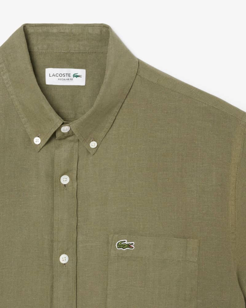 Lacoste Linen Shirt in Green