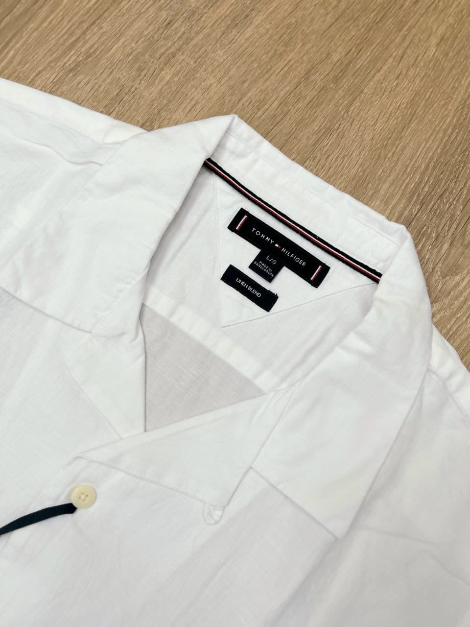 Tommy Hilfiger Linen/ Cotton Blend Shirt in White