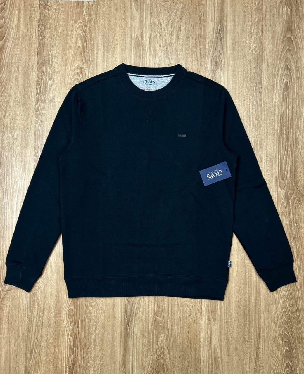 Chaps Regular Fit Sweatshirt in Black