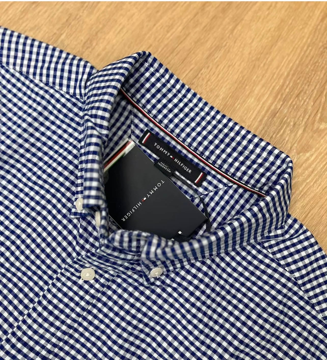 Tommy Hilfiger Regular Fit Check Oxford Shirt in Blue/Navy