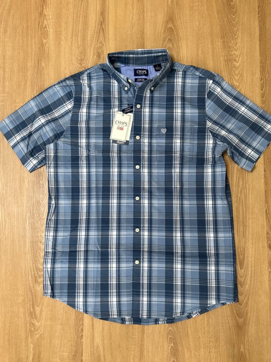 Chaps Regular Fit Cotton Shirt in Blue