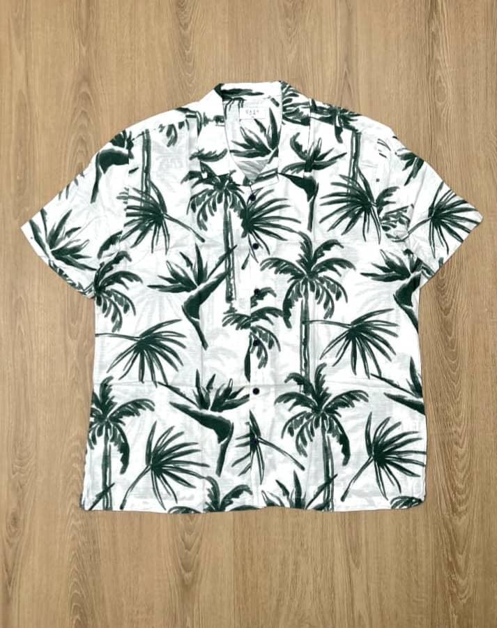 Easy Regular Fit Shirt in Green Pattern