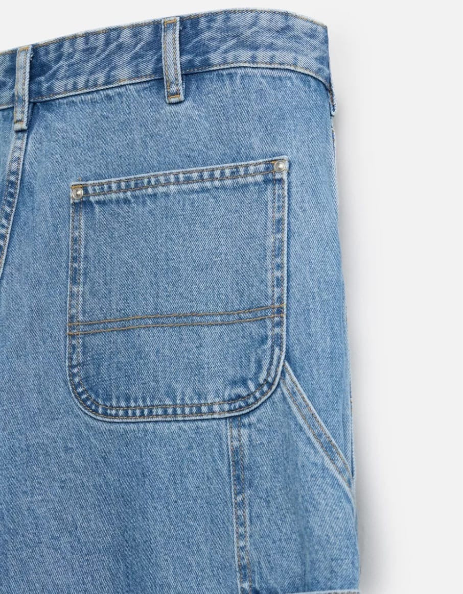 Zara Straight Fit Blue Carpenter Denim