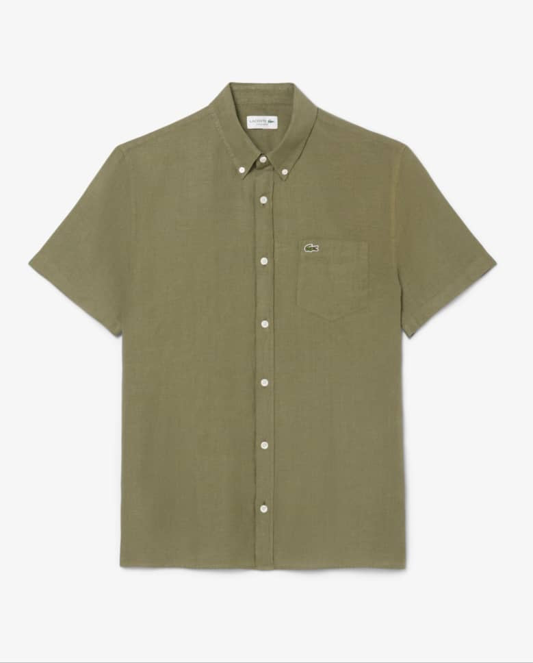 Lacoste Linen Shirt in Green