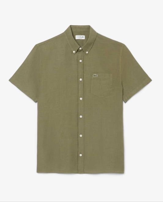 Lacoste Linen Shirt in Green