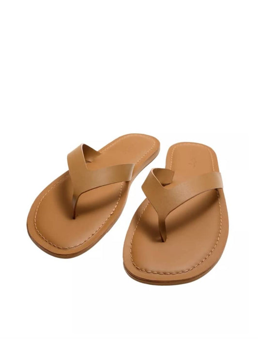Zara Leather Sandals in Brown