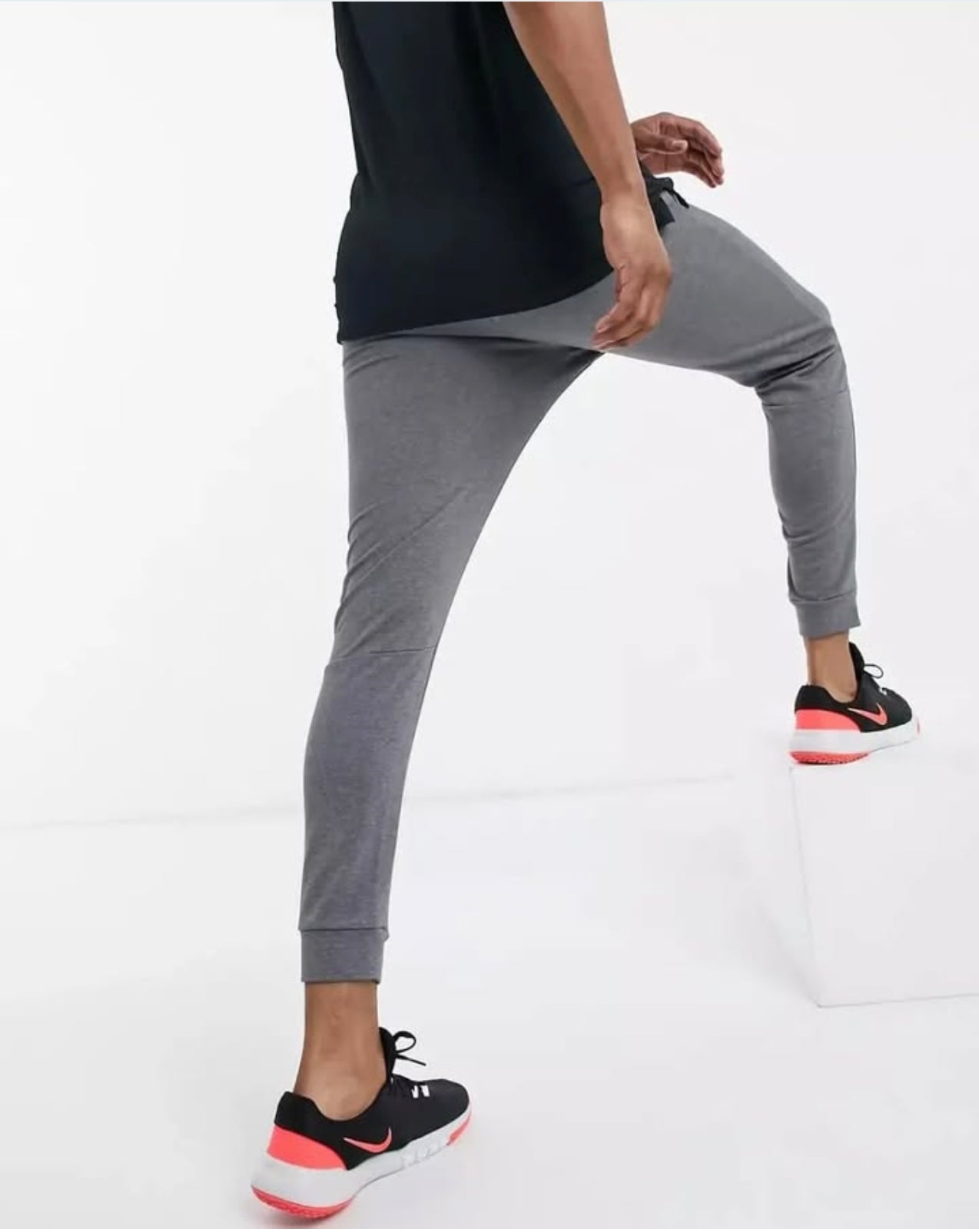 Nike Dri Fit Tapered Fleece Joggers in Dark Grey