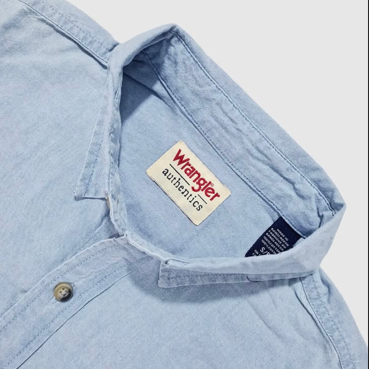 Wrangler Regular Fit Blue Utility Shirt