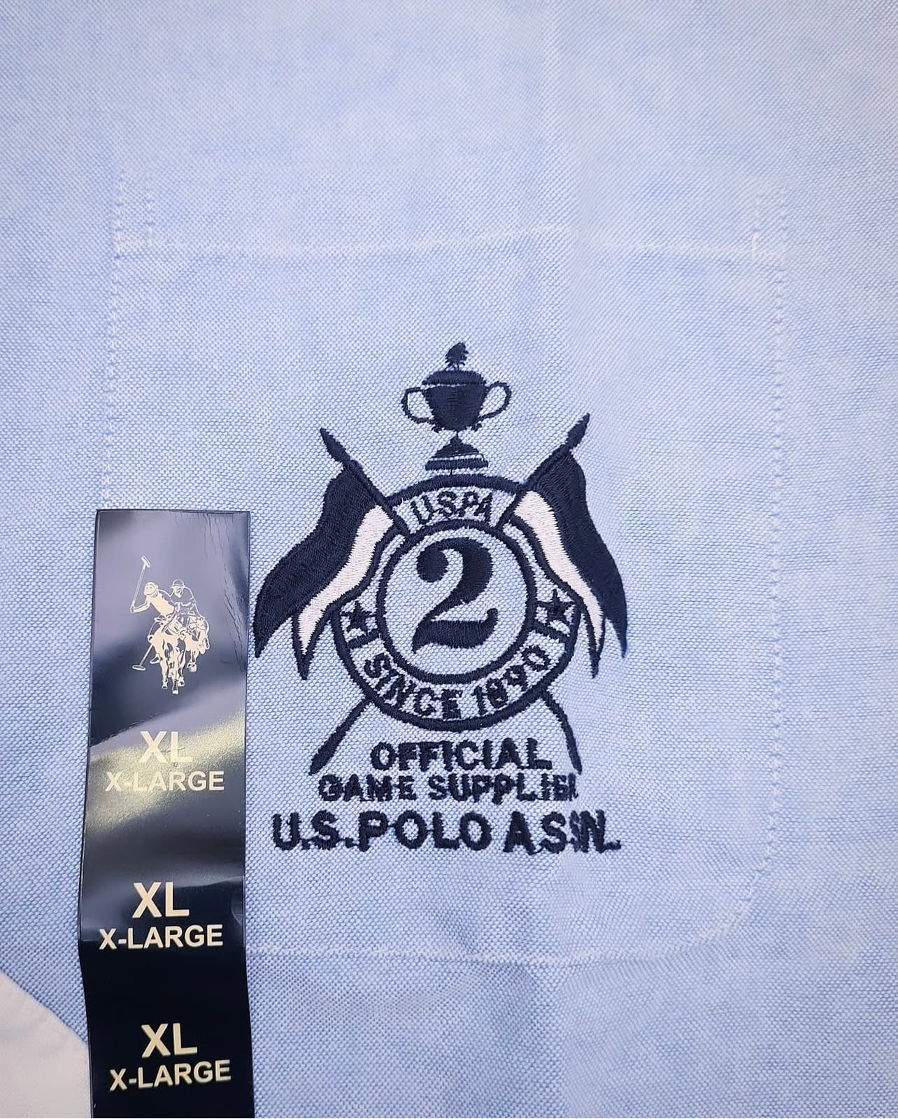 US Polo Assn Regular Fit Oxford Cotton Shirt in Blue