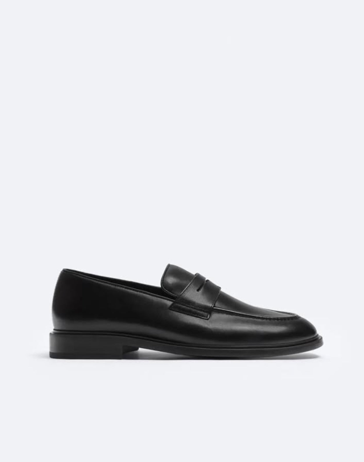 Zara Black Penny Strap Loafers