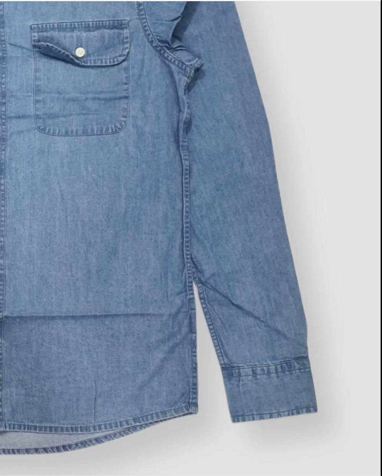 Burton Regular Fit Soft Denim Button Cuff Shirt