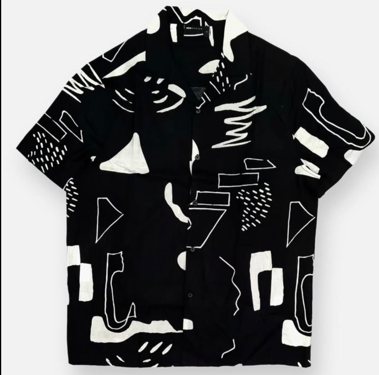 Asos Regular Fit Shirt in Black Pattern