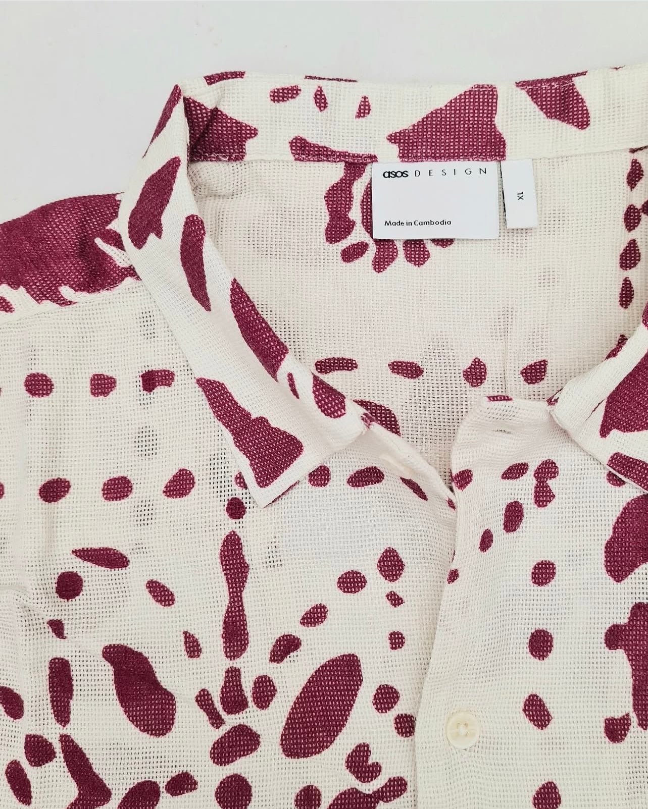 ASOS Regular Fit Textured Shirt in Pattern