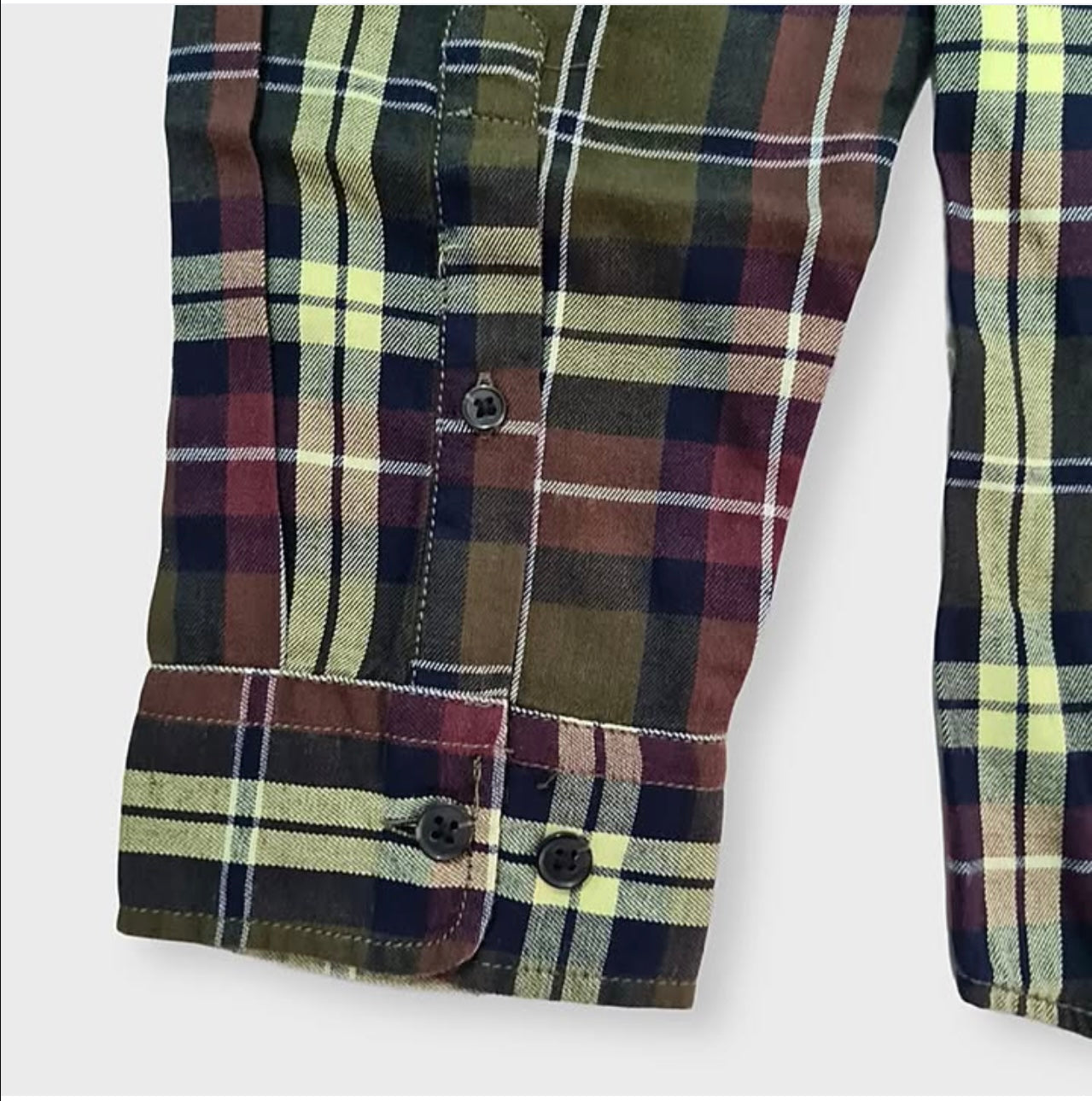 Jack & Jones Slim Fit Plaid Cotton Button Cuff Shirt