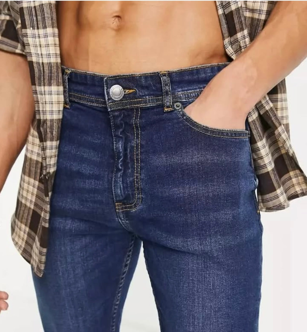 DTT Slim Fit Jeans in Navy