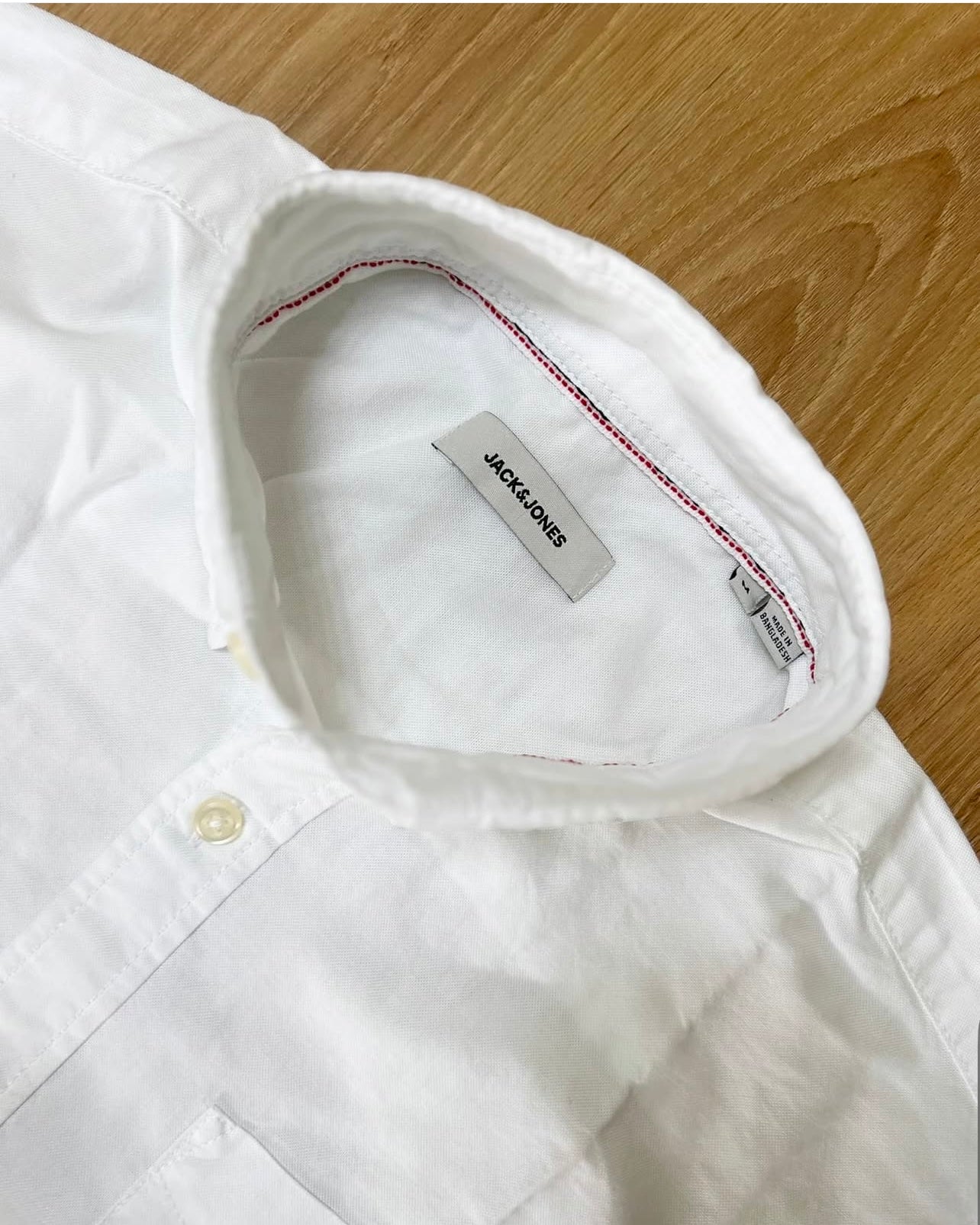 J & J Oxford Cotton Shirt in White