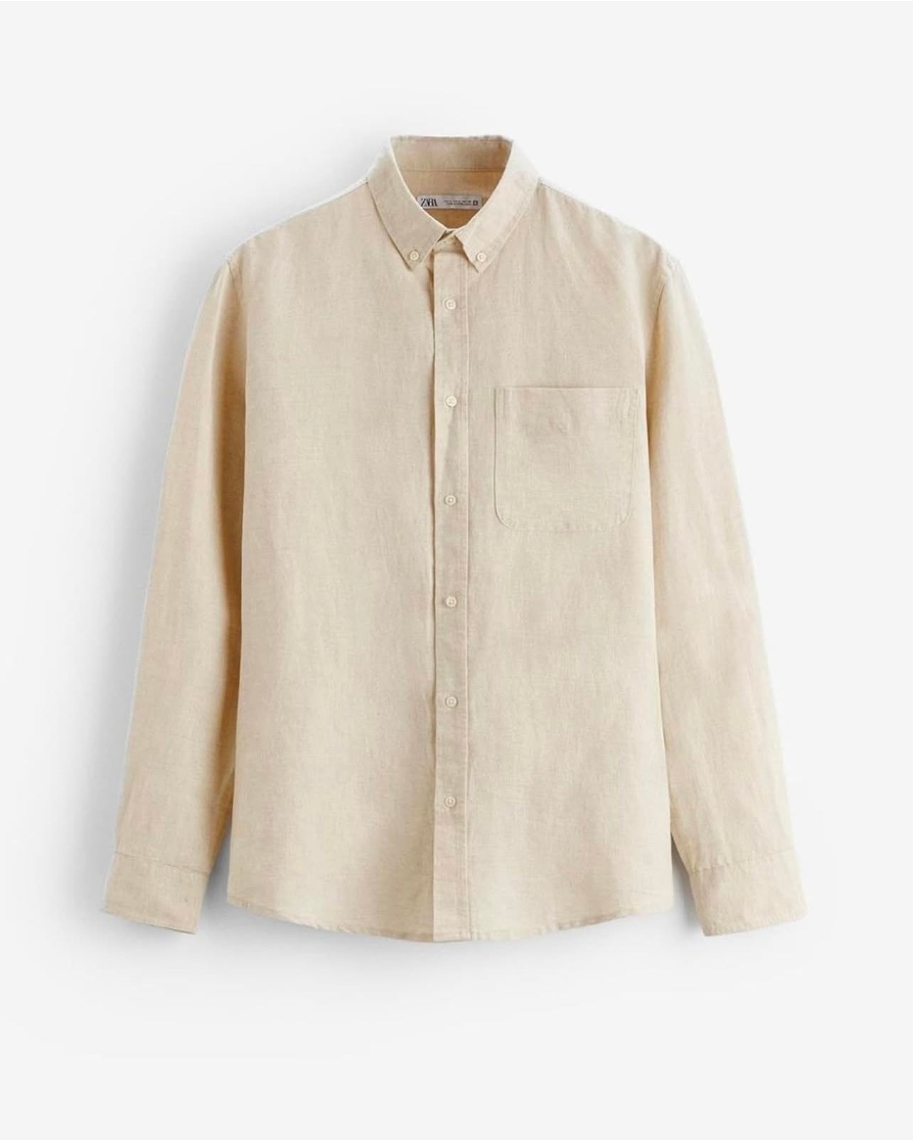 Zara Linen Shirt in Oatmeal