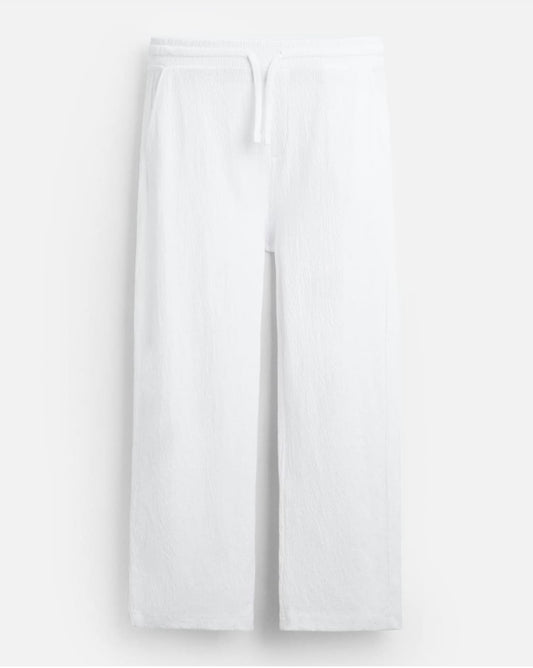 Zara Textured Trousers in White