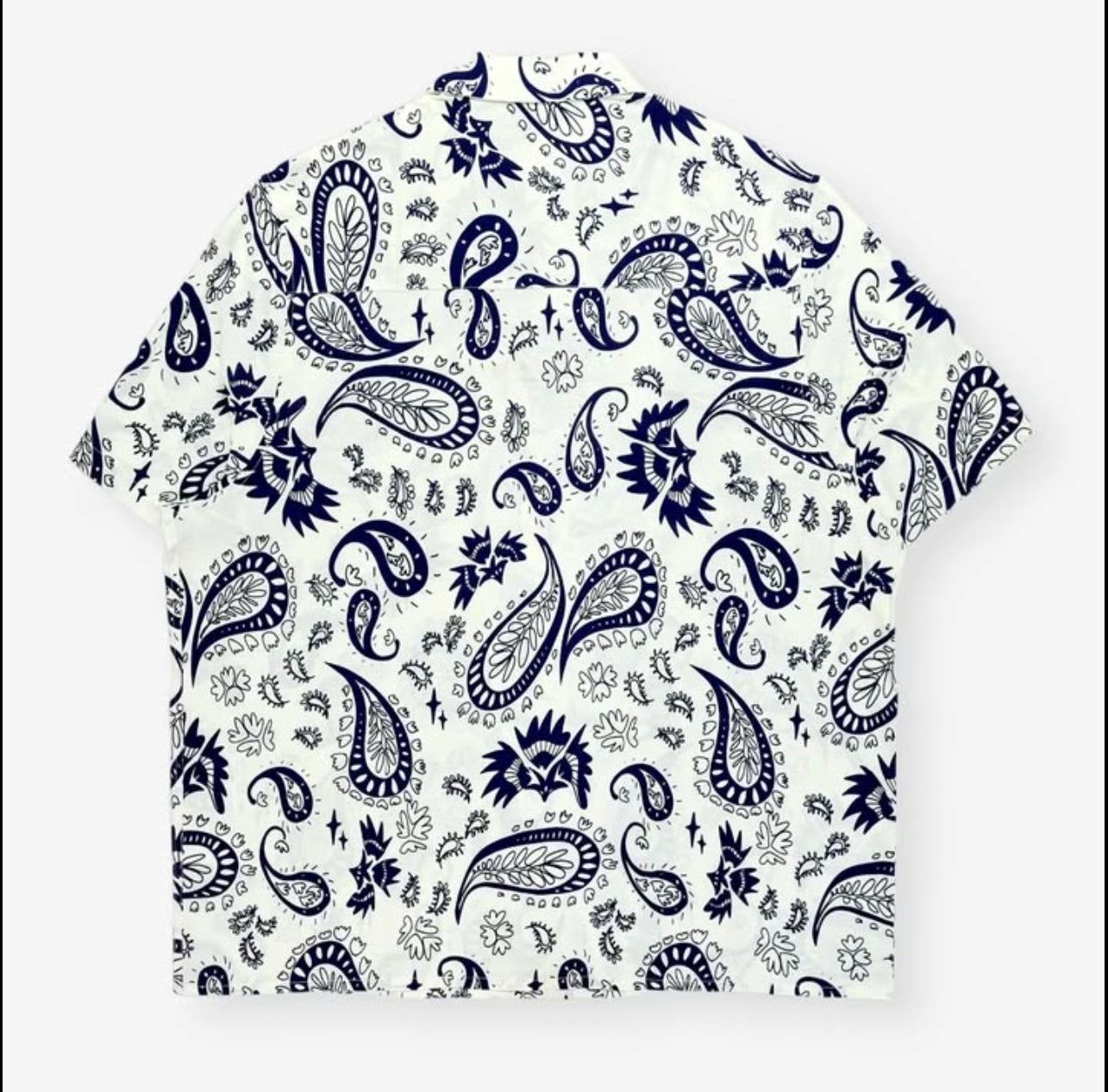 Asos Off-White Short Sleeve Shirt With Paisley Pattern
