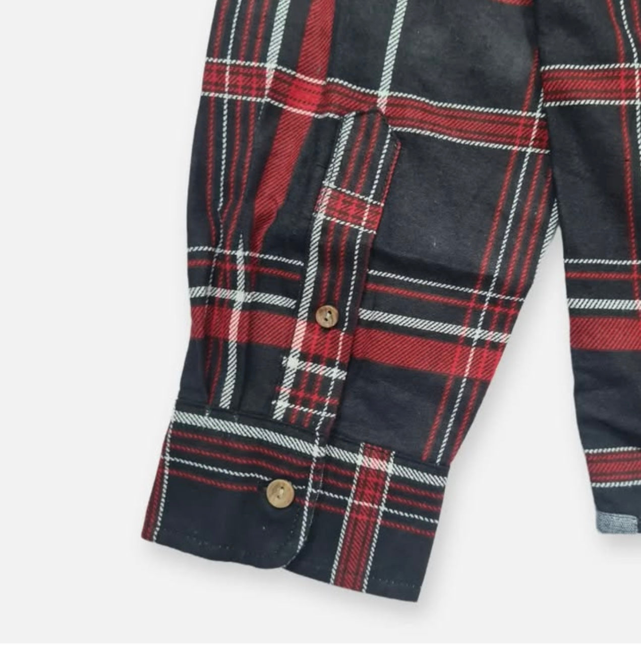 Brave Soul Regular Fit Red and Black Check Button Cuff Shirt