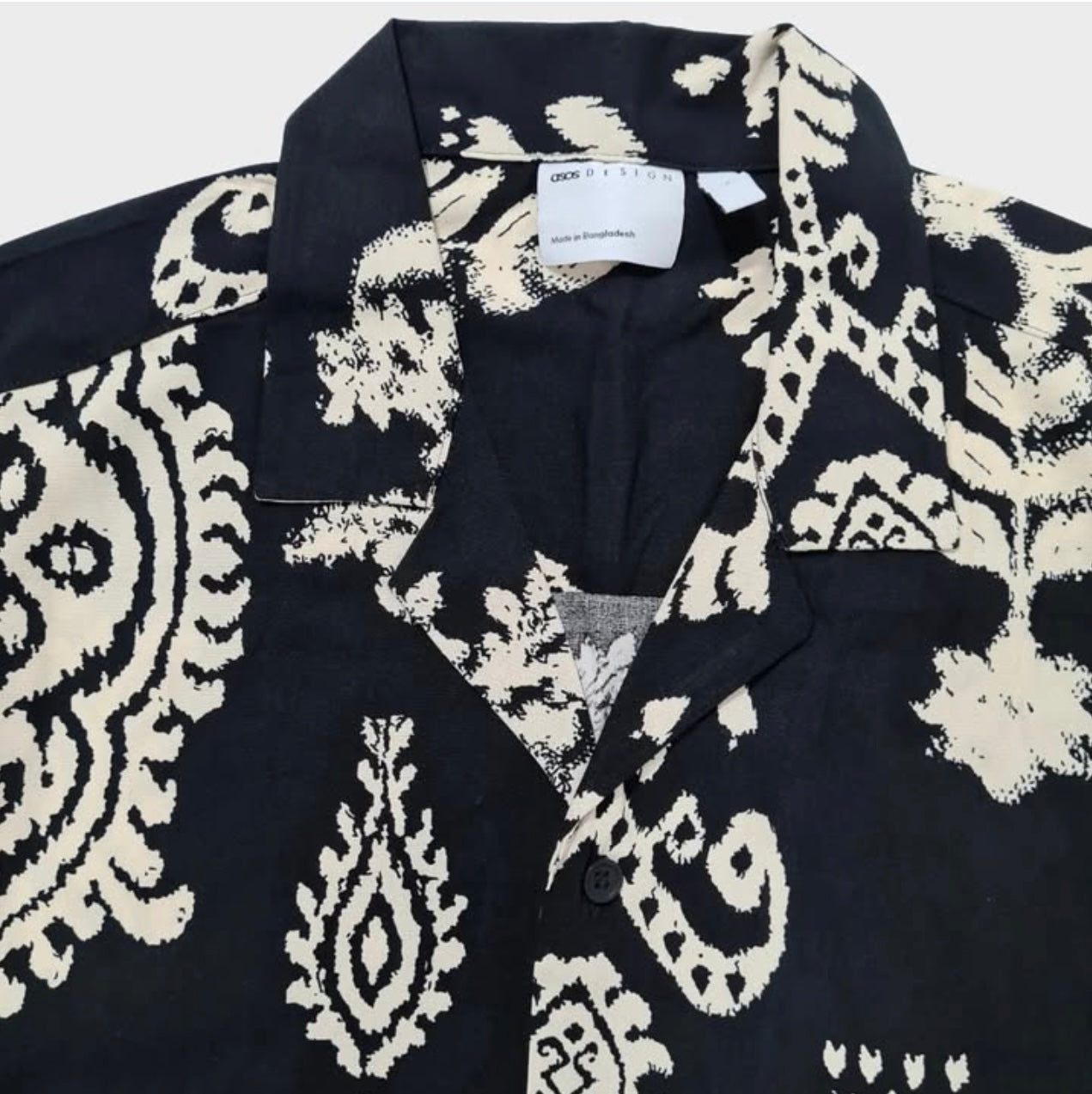 Asos Regular Fit Pattern Short Sleeve Shirt