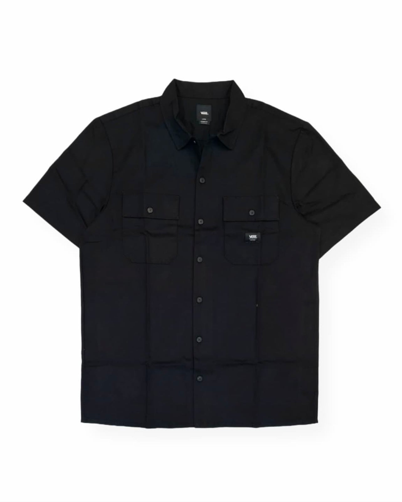 Vans Regular Fit Shirt in Black with Utility Pockets